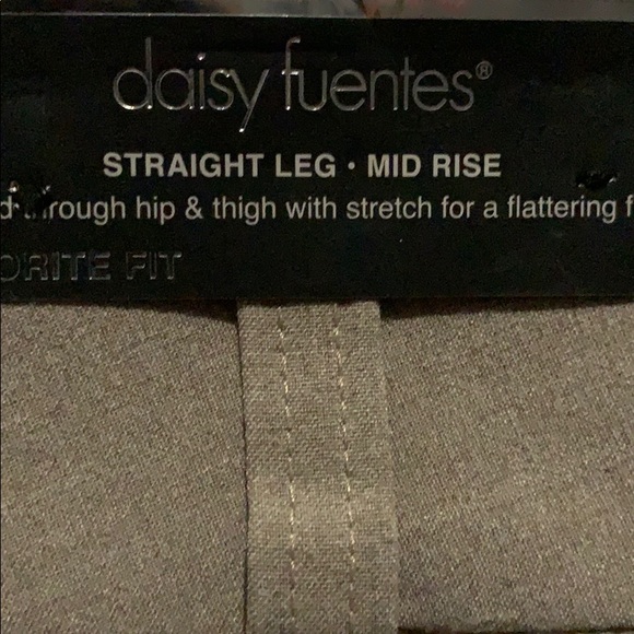 NWT Daisy Fuentes Straight Leg pants size 2 - Picture 2 of 4